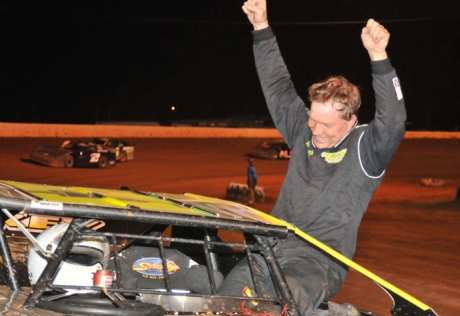 Chris Wall celebrates at Whynot. (customcreationsgraphics.com)