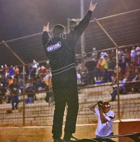 Randy Weaver celebrates at Talladega. (Glenn F. Katauskas Photography)