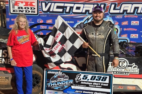 Zack Mitchell won the Talladega opener. (facebook.com/southernthunder)
