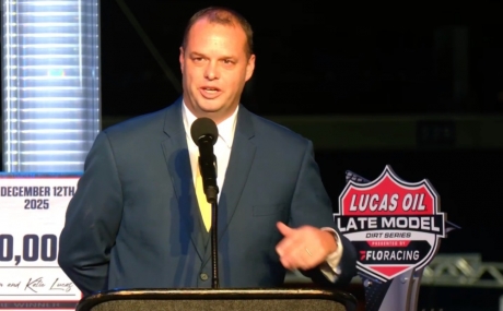 Rick Schwallie at the series banquet. (FloRacing)