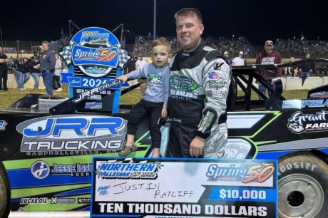 Justin Rattliff in victory lane. (facebook.com/jrrmotosports)