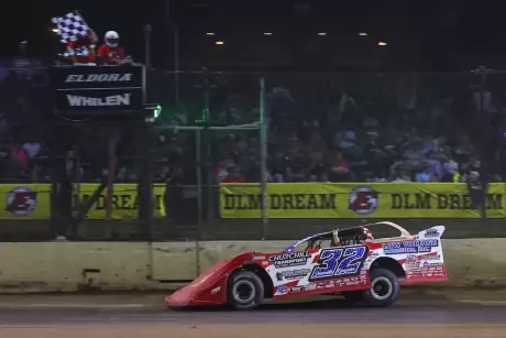 Bobby Pierce takes the checkers. (joshjamesartwork.com)