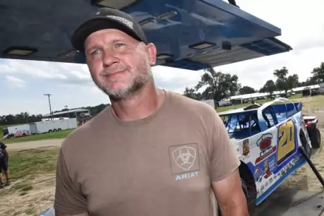 Todd Brennan at the Brownstown Bullring. (DirtonDirt)