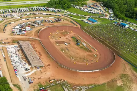 An aerial view of West Virginia Motor Speedway. (Zach Yost)