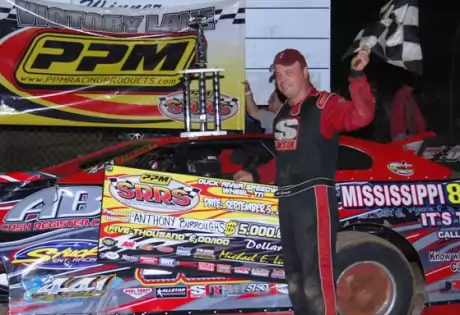 Anthony Burroughs inherited the $5,000 victory. (Connie Putnam)
