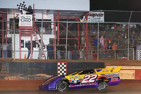 William Thomas crosses the finish line for his biggest victory. (ronskinnerphotos.com)