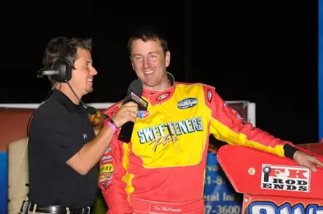 Tim McCreadie talks about his pole dash victory. (chrisburback.com)